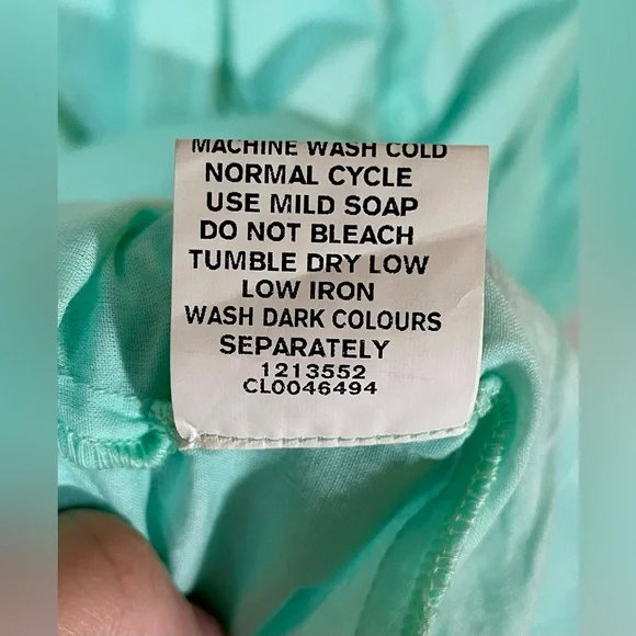 Eshakti Dress Size Large 12 Embroidered Teal Sheer Neckline Floral Lined - Picture 6 of 11